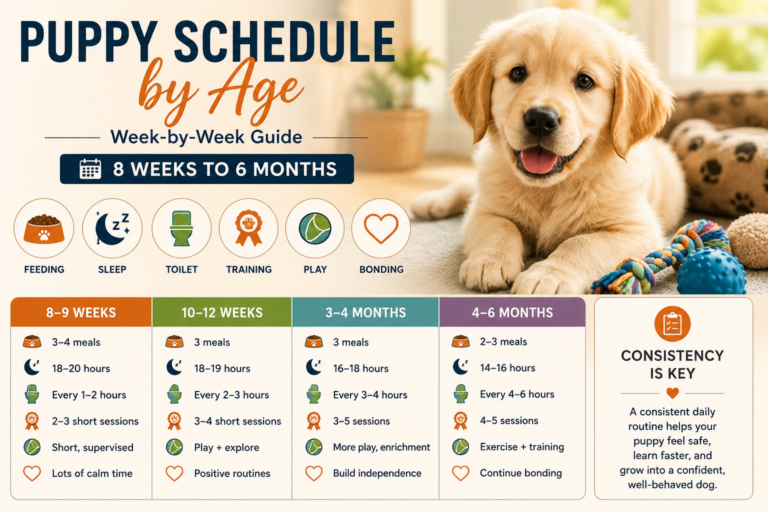 Puppy Schedule by Age: Week-by-Week Guide (8 Weeks to 6 Months)