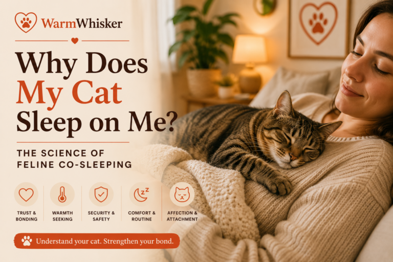 Cat sleeping on its owner's chest, illustrating trust, warmth, and affectionate feline bonding.